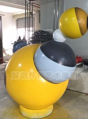 供应玻璃钢吊饰球球雕塑 软装配饰雕塑 园林景观雕塑