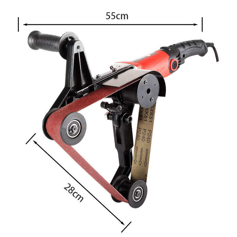 多功能圆管打磨机不锈钢拉丝机抛光机厂家直销除锈打磨砂带机110V