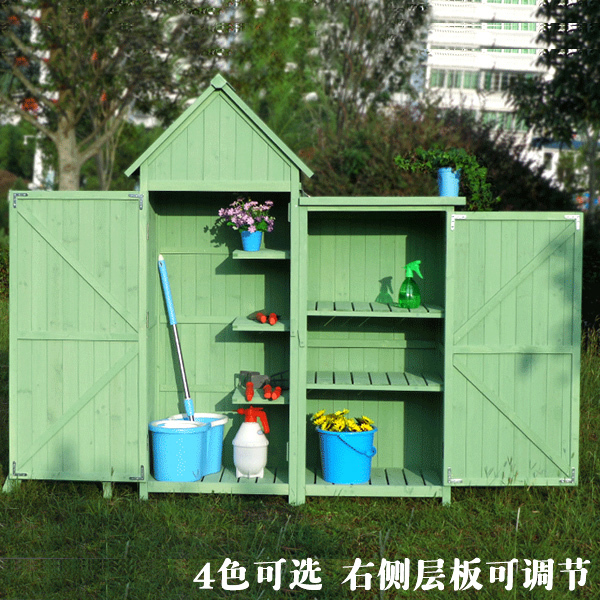 花园庭院工具房户外储物房收纳柜组合木屋储藏室外杂物房露台别墅