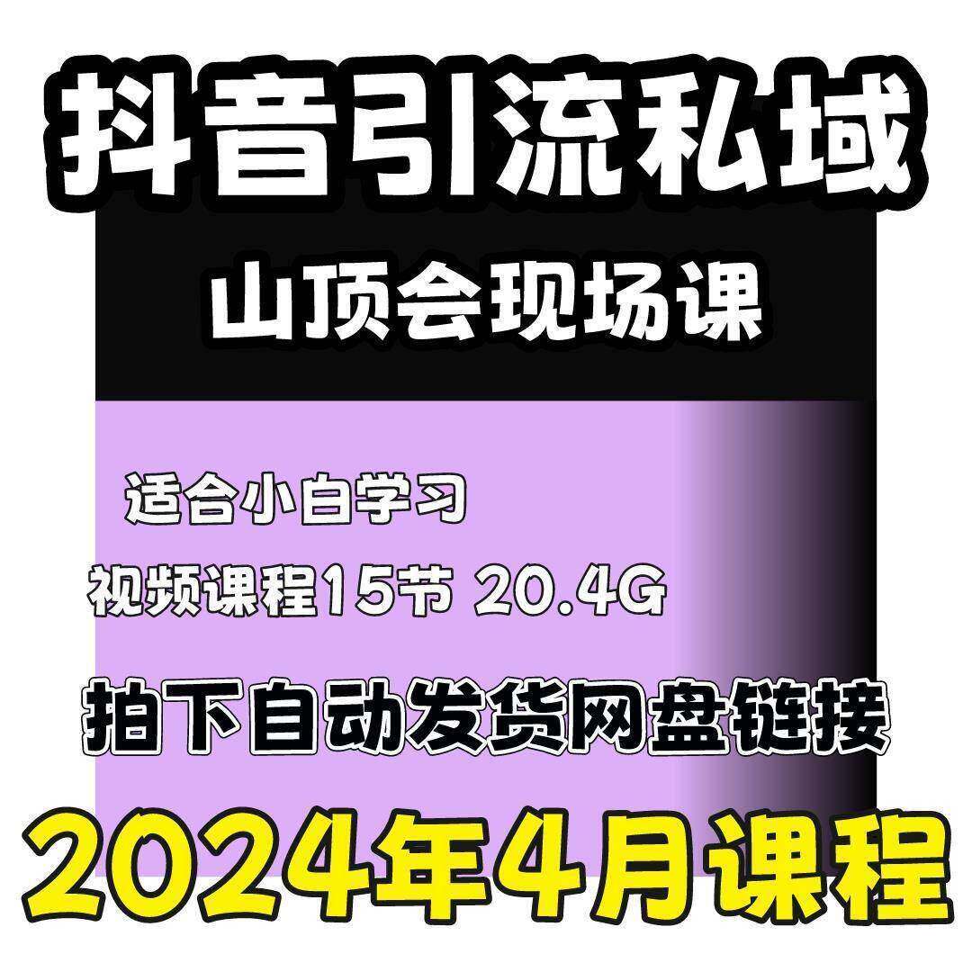 引流私域转化模式现场视频适合新手电商运营小白教学课程实战教程