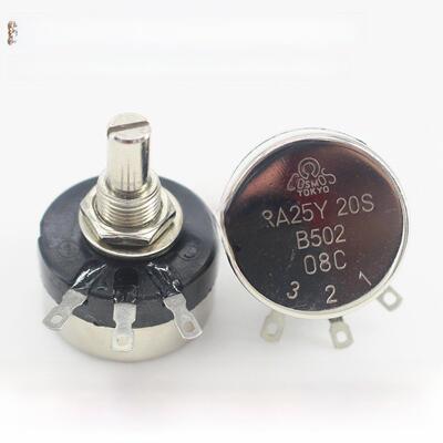 RA25Y20S单圈线绕电位器2W可调电阻B102/202/502/103/203 5K 10K