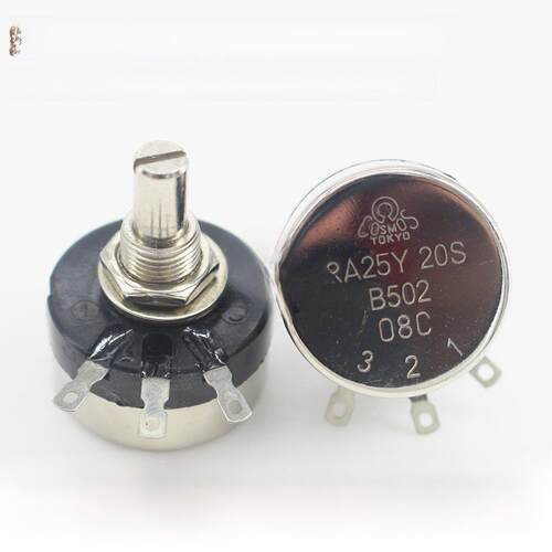 RA25Y20S单圈线绕电位器2W可调电阻B102/202/502/103/203 5K 10K