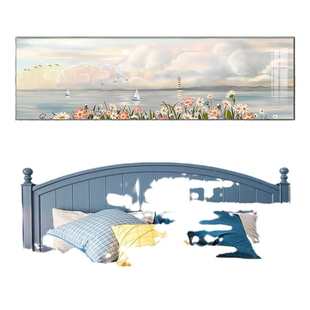 饰画 北欧温馨床头背景墙壁画客厅主卧装 简约风格 卧室挂画2024新款