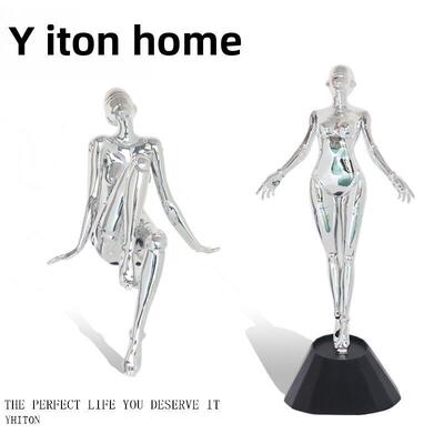 轻奢空山为主的机械女神饰品销售处客厅入口电视酒柜办公室桌面装