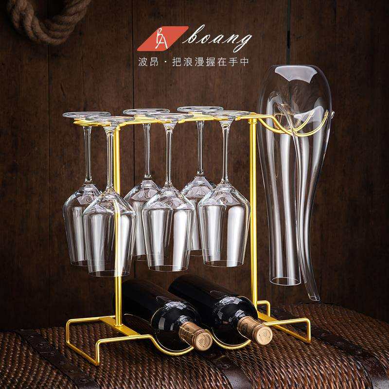 。体红酒杯一架挂轻高奢家展用脚倒挂悬挂示架子实F765T755木红酒