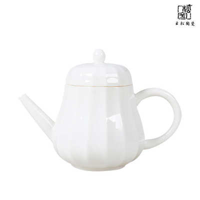 云松窑德化白瓷茶壶玉瓷单品壶陶瓷中小号把玩茶壶功夫茶具