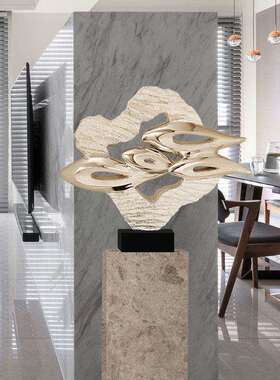 抽象雕塑摆件办公室软装配饰别墅售楼处办公楼艺术品摆设现代简约