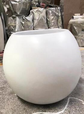 商场玻039盆落璃钢花组合圆地形球形户外花坛花钵装饰花器美陈大