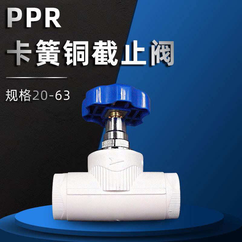 立勤 PPR升降式截止阀PPR卡簧式截止阀铜截止阀闸阀