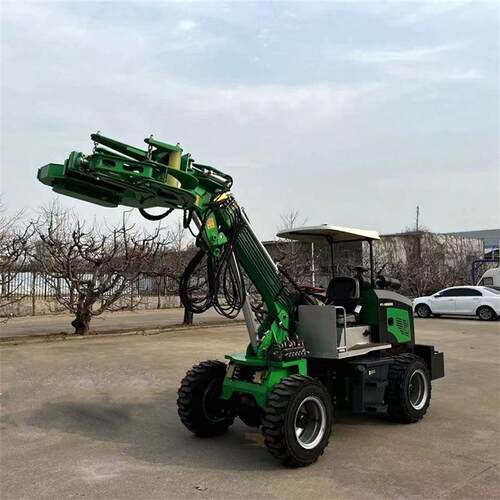 装载机式核桃大枣摇果机 山地丘陵自走履带摘果机 15秒/棵 不伤树