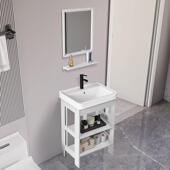 太空铝落地式 洗手盆浴室柜组合小户型简易一体阳台洗漱台池洗脸盆