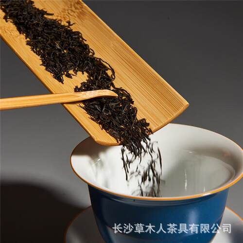 新款直销草木人 竹茶则功夫茶具赏茶荷 茶道配件茶巾托竹垫茶拨