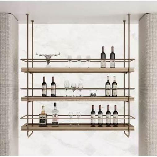 304不锈钢酒架吊架悬挂式置物架吧台置物架可定制吊顶挂式酒柜图片