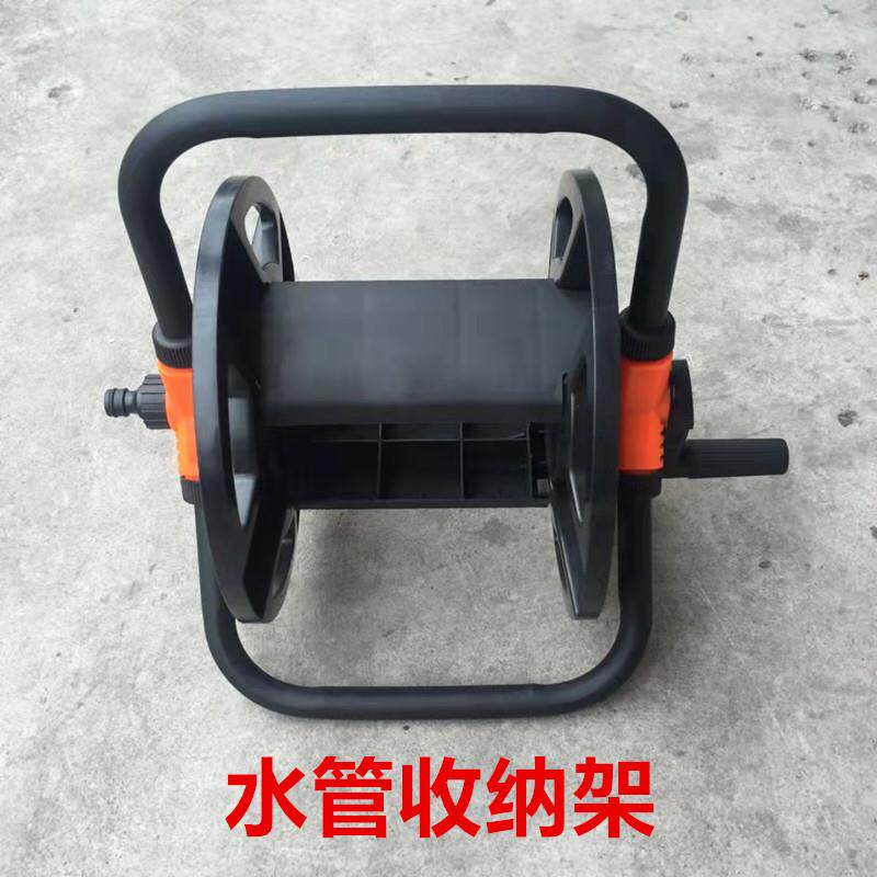 外贸园林园艺黑色水管车卷管器花园管收纳车盘管工具水管架子洗车