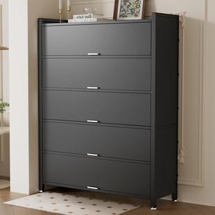 家用门口钢制鞋柜大容量防尘鞋架室内入户门玄关柜走廊多层储藏柜