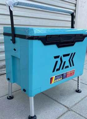 29升钓箱酷灰色 钓鱼黑坑硬体装鱼箱子 高坐姿52X30X40无升降渔桶