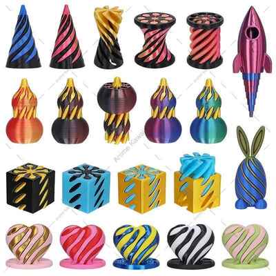3D Printed Spiral Cone Toy Impossible Pyramid Passthrough Sc