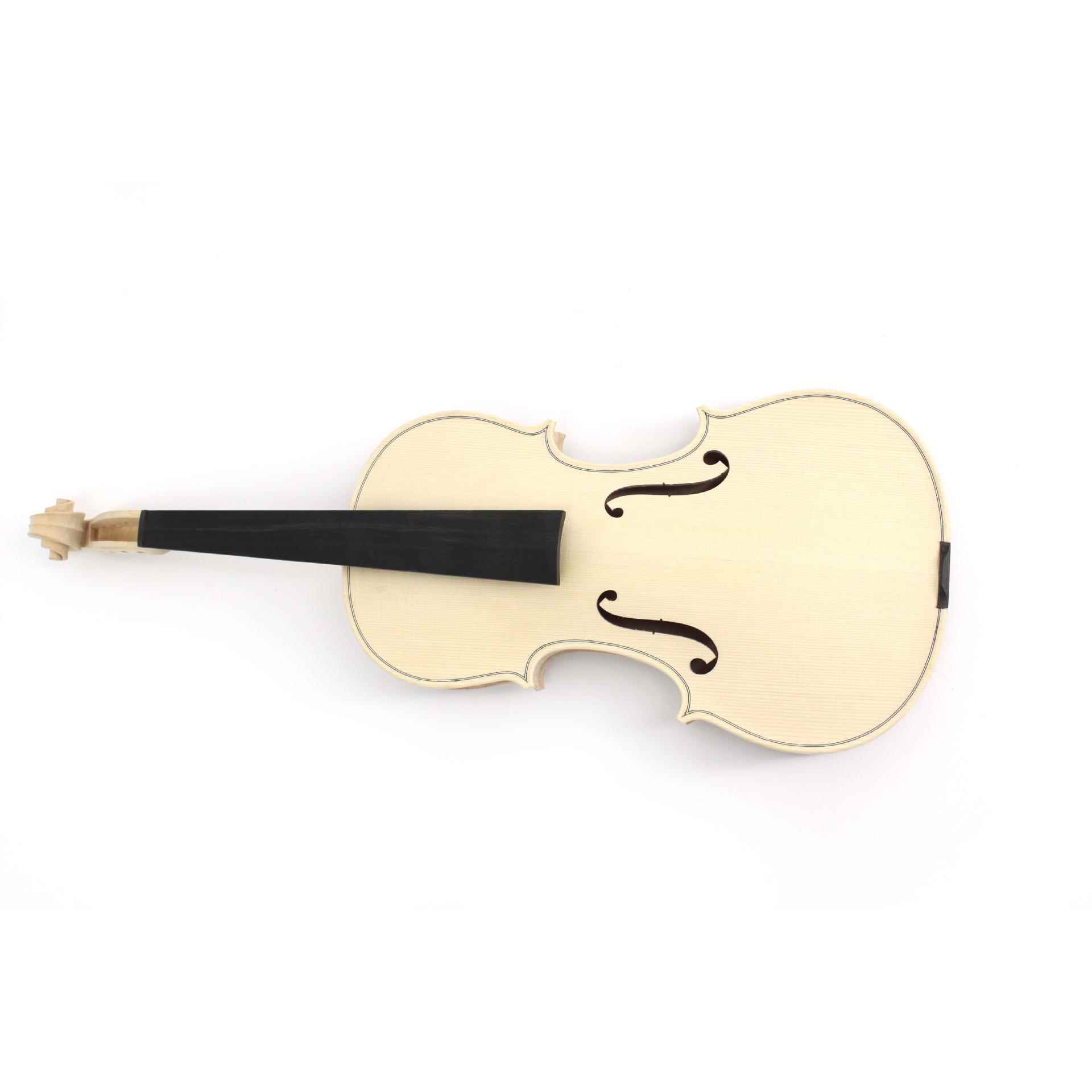 家生产直销小厂提纹花白坯提琴琴半ZDX成品含乌木配件