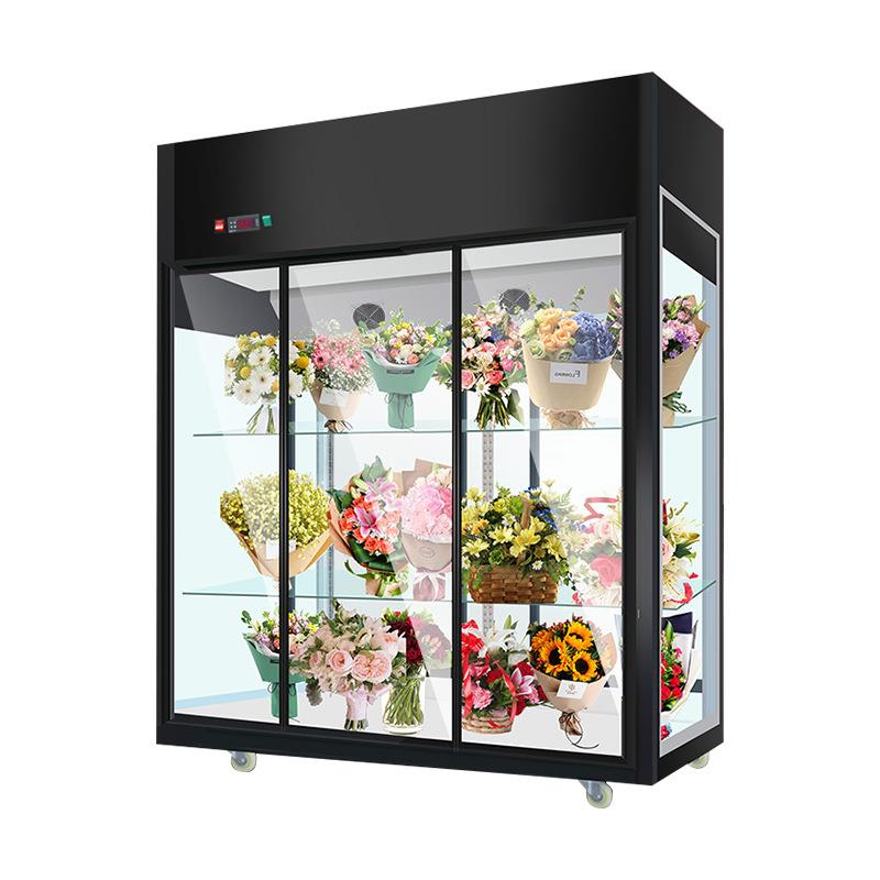 鲜花柜风冷直冷商用无霜保鲜柜冷藏柜双门三门鲜花展示柜冷藏冷柜图片