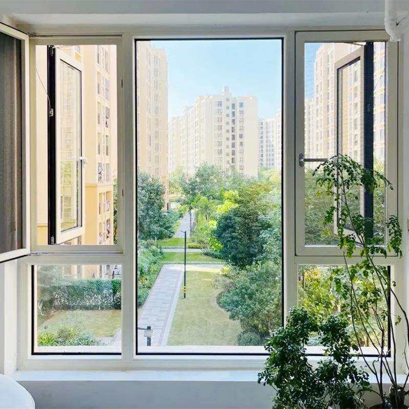 断桥铝门窗封阳台隔音窗自建房别墅断桥系统窗户铝合金平开窗封窗