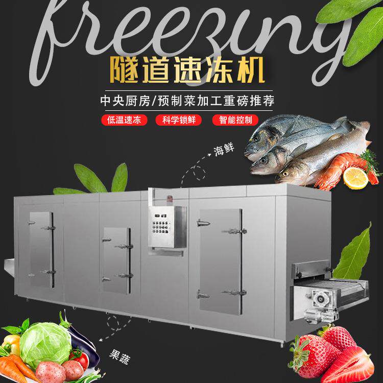 单螺旋双螺旋极速低温速冻机肉类水产面食品快速预冷机大型商用
