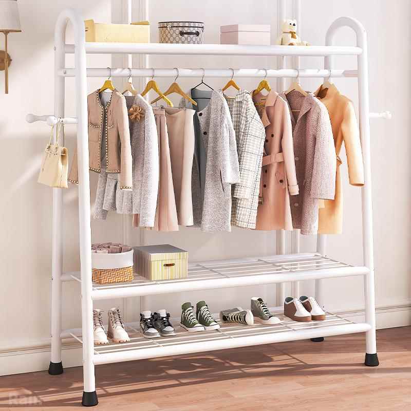 衣架加粗款落地卧室衣帽架家用简易晾衣杆宿舍挂衣架阳台晒衣架子