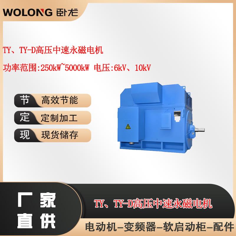 TY、TY-D高压中速永磁电机功率范围:250W~5000W6V、10V