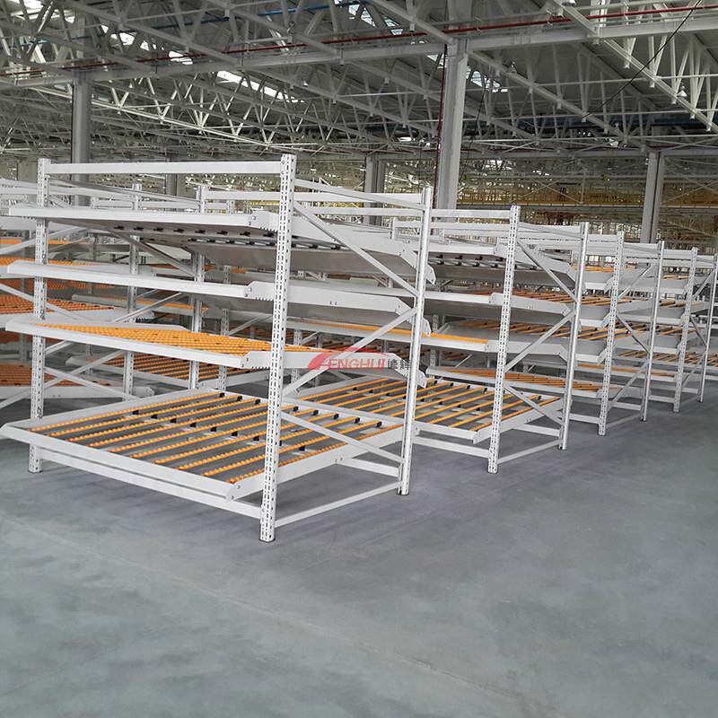 流利式货架线棒滑移滚筒先进先出电子车间流水线流利条货架