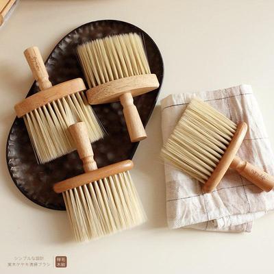 缝隙清洁丨榉木柄橡胶木清洁刷子键盘空调口车内饰缝除灰尘长毛刷