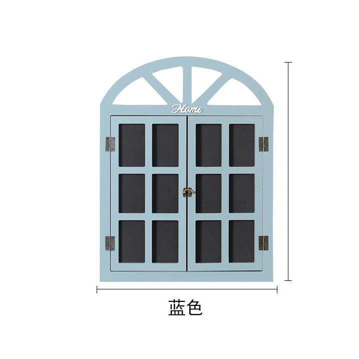 复古田园窗户黑壁板挂餐店铺装饰品留言板SOA家厅居假遮挡电表箱