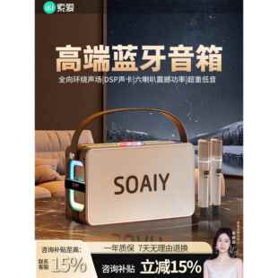 索爱K55 蓝牙音响大功率无线低音炮直播声卡无线户外K歌专业音响