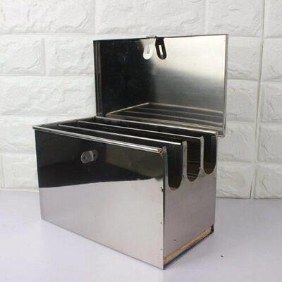 加厚304不锈钢带盖刀箱刀架刀盒 厨房三格四格五格六格菜刀座刀具