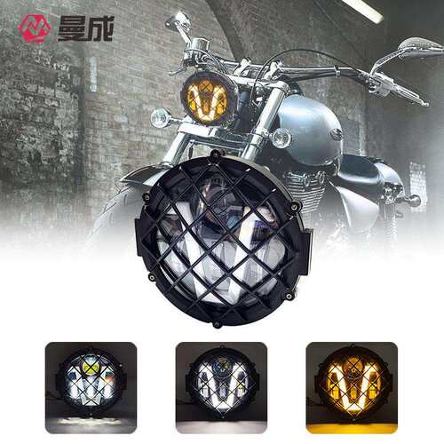 LED牧马人哈雷系列前大灯60W5.75寸总承款V型大灯远近光越野车灯