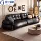 意式 极简复古沙发生态皮创意简约客厅大小户型组合直排实木网红款