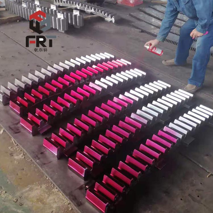 洛阳厂家6米数控龙门铣来图制作大模数分段直齿条斜齿条弧形齿条