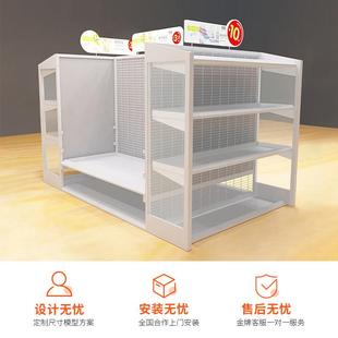 制751做钢木车质示架商花场超市堆头架五金双面货展架均价地堆货