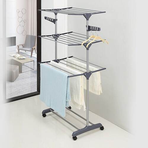 clothes drying rack folding garment dryer hanger 晾衣架多层1