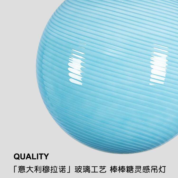 意大利Murano玻璃餐厅吊灯七彩糖果吧台灯护眼创意泡泡儿童房间灯