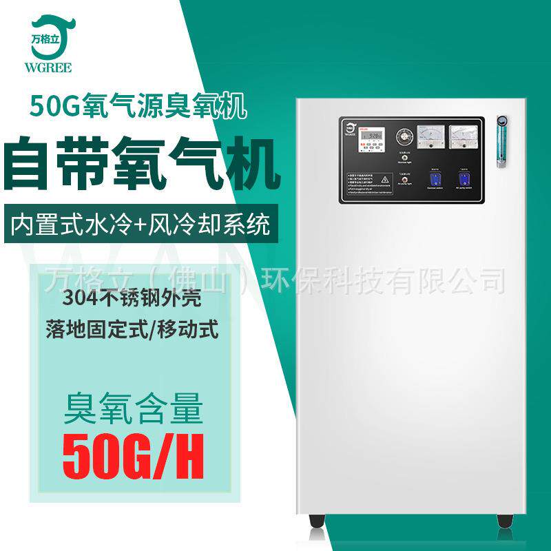 佛山万格立50g氧气源臭氧机工业废水医院印染纺织污水杀菌脱色