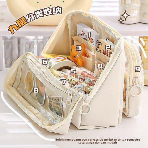 9-Layer Large Capacity Pen Case Multi-functional Pencil Box
