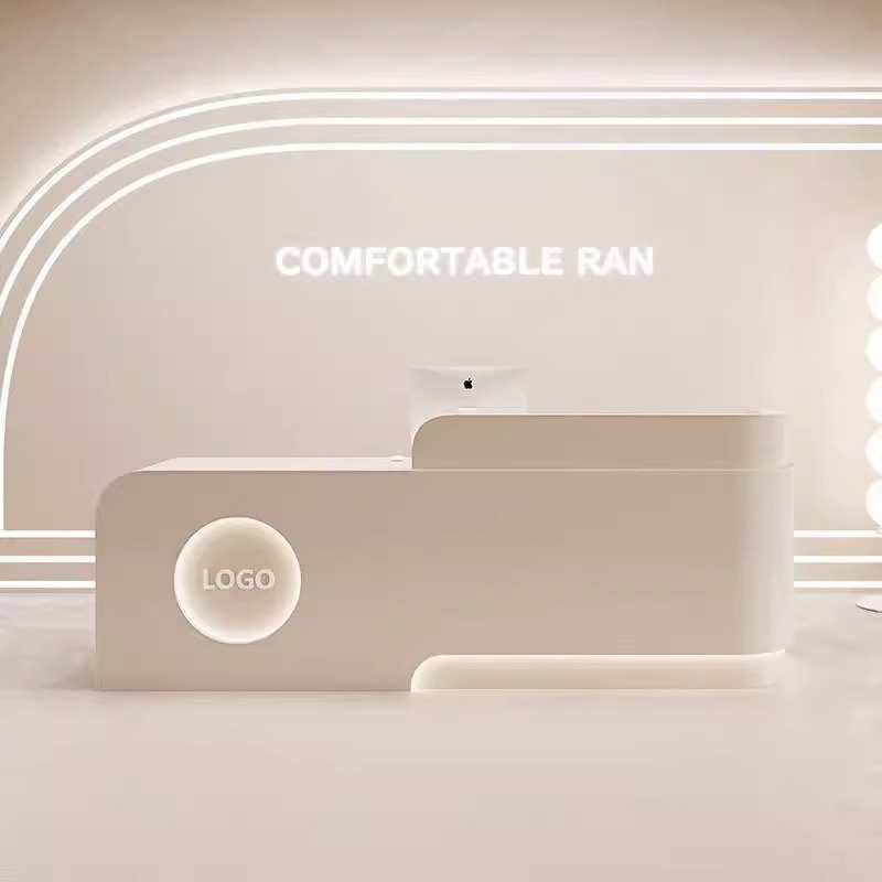 烤漆接待台前台美容院收银台吧台轻奢高级感吧台桌子收银台柜台