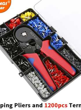 压预压线盒装绝缘-带接线钳管型ve4端子批发/ 冷hsc861201pcs