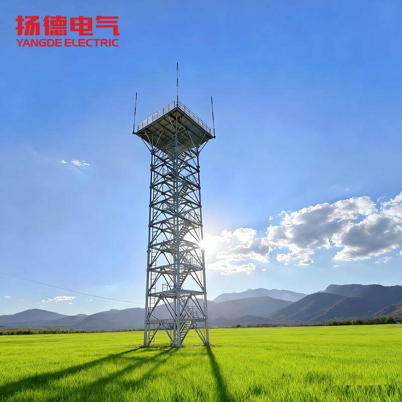 雷达塔钢结构草原山顶通用气象监测雷达塔镀锌防腐避雷针塔厂家