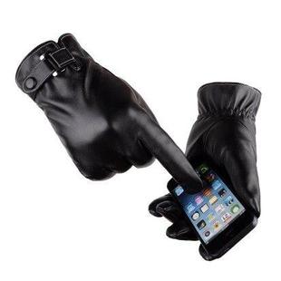 leather men winter gloves touch glove screen 2018 phone
