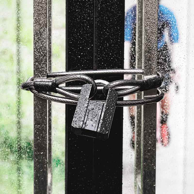 指纹G916挂户防外大门庭院门铁门防花盗锁防水防锈尘园电箱智能密