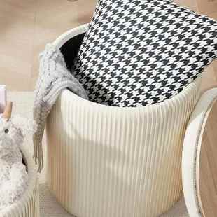 收纳化妆 676妆凳多功能可储物大圆凳化小小户型卧凳室梳妆凳