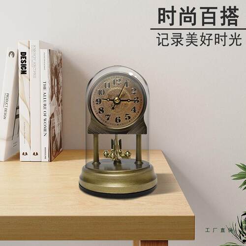 2025新款台式座钟客厅书房卧室欧式复古中式桌面台钟摆台式时钟表