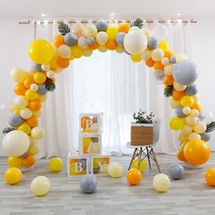 马卡龙气球拱门套装幼儿园开学季店庆开业活动装饰场景布置气球