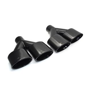 适用于奔驰C级W204C180C200C300C260改装 升级C63四出黑色尾喉