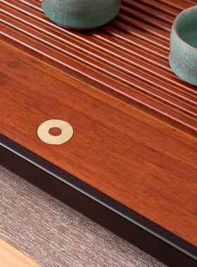 即圆茶盘排竹制家用盘整块简易茶台茶排RNQ茶具水套装长方形水竹